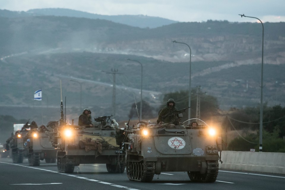 Israeli military on the move near the border with Lebanon