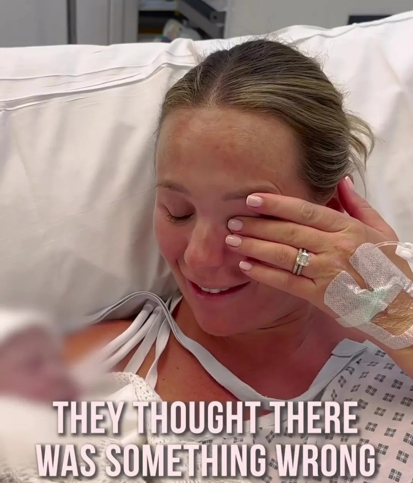 Kate Ferdinand broke down in tears after her daughter's birth