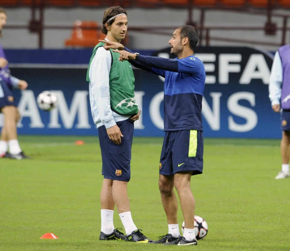 Zlatan Ibrahimovic did not see eye to eye with Pep Guardiola at Barcelona