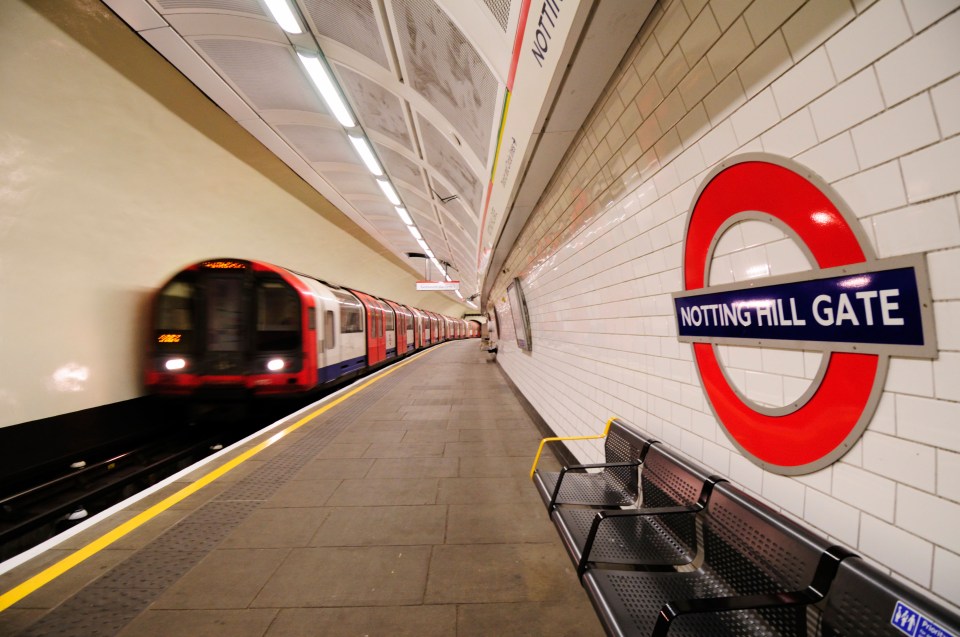 The secret tunnels are a sealed off section of Notting Hill Gate Underground Tube Station in London.