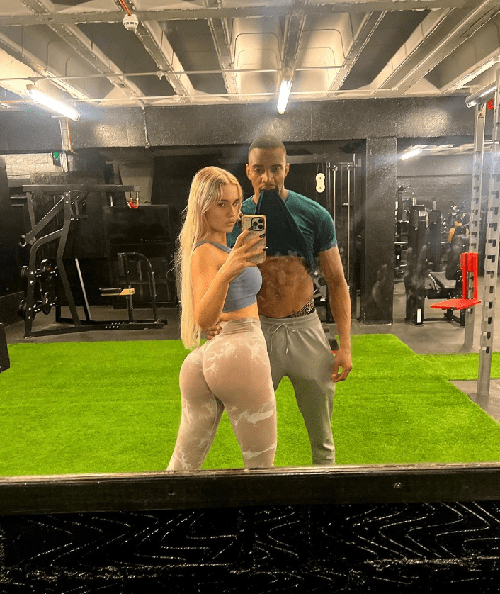 Daniella Hemsley with her MMA star boyfriend Akonne Wanliss