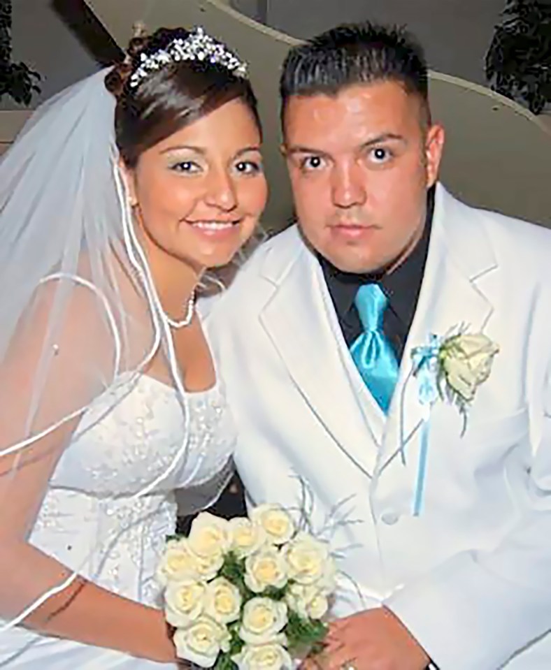 Celina and Joseph on their wedding day.