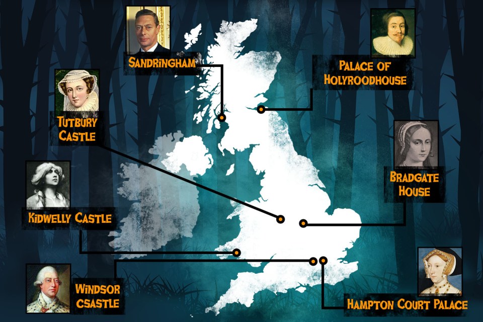 Just some of the royal ghosts apparently haunting Britain's stately homes