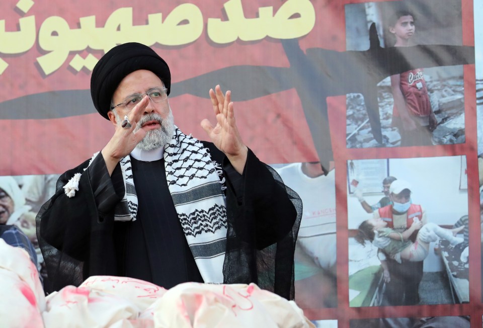 Putin has been in talks with Iran, led by president Ebrahim Raisi, here addressing a Pro-Palestine demonstration in Tehran last week