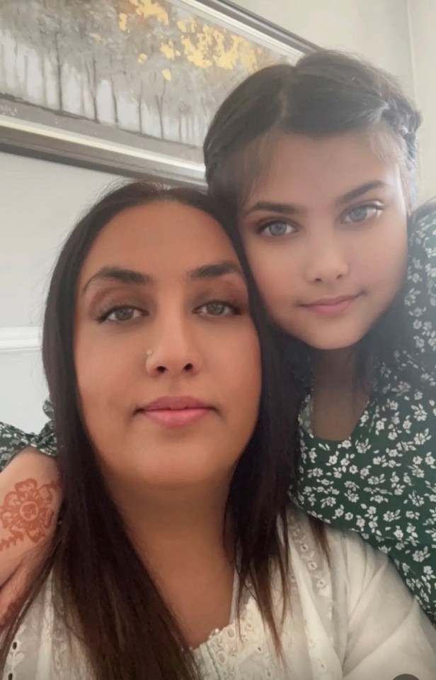 Mum-of-three Farzana Ali, pictured with her daughter Zahra, was left over a grand in debt to British Gas after being signed off work with stress