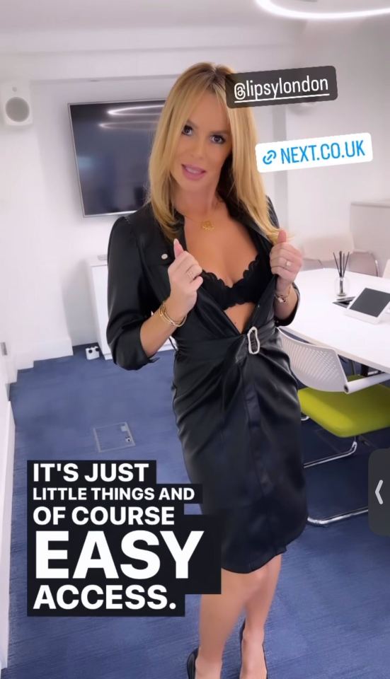 Amanda Holden ripped open her dress and flashed her bra at work