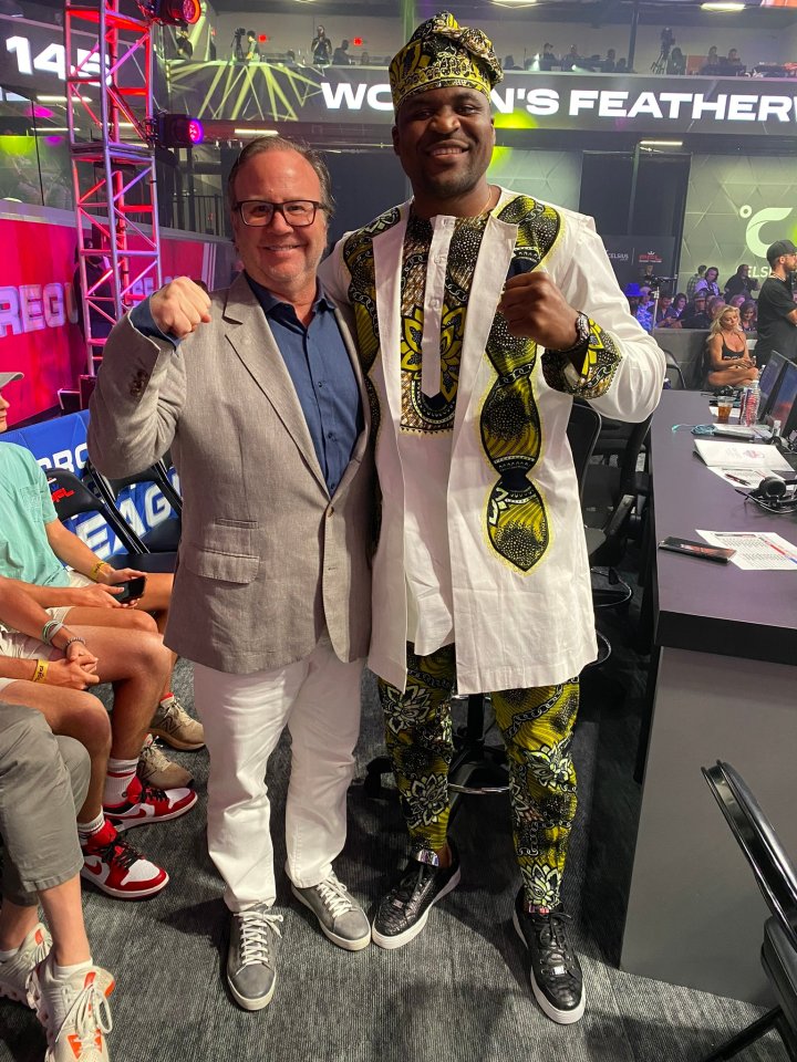 PFL owner Donn Davis with Francis Ngannou