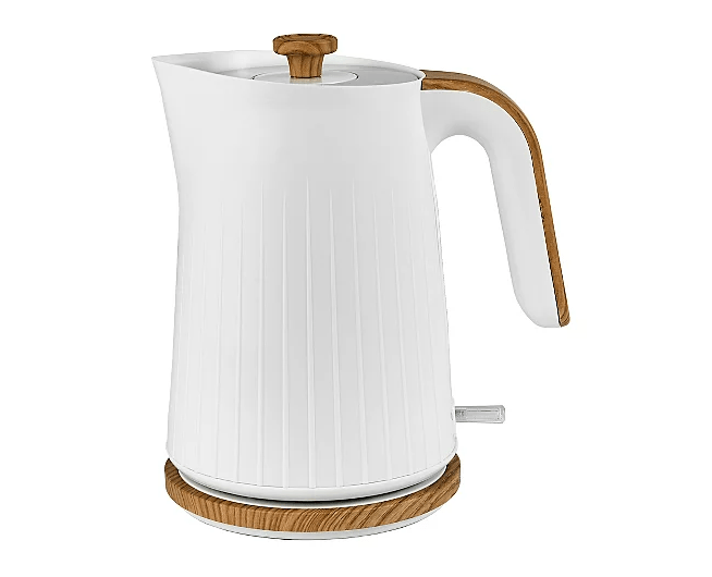 Cream And Wood Textured Scandi Fast Boil Kettle