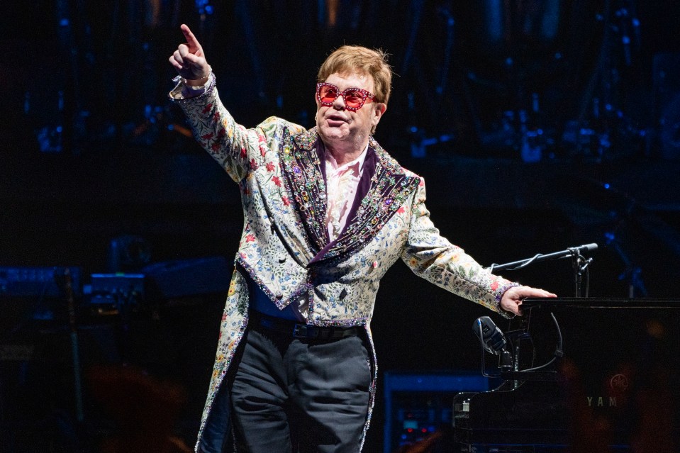 NEW ORLEANS, LOUISIANA - JANUARY 19: Elton John performs during the Farewell Yellow Brick Road Tour at Smoothie King Center on January 19, 2022 in New Orleans, Louisiana. (Photo by Erika Goldring/Getty Images)