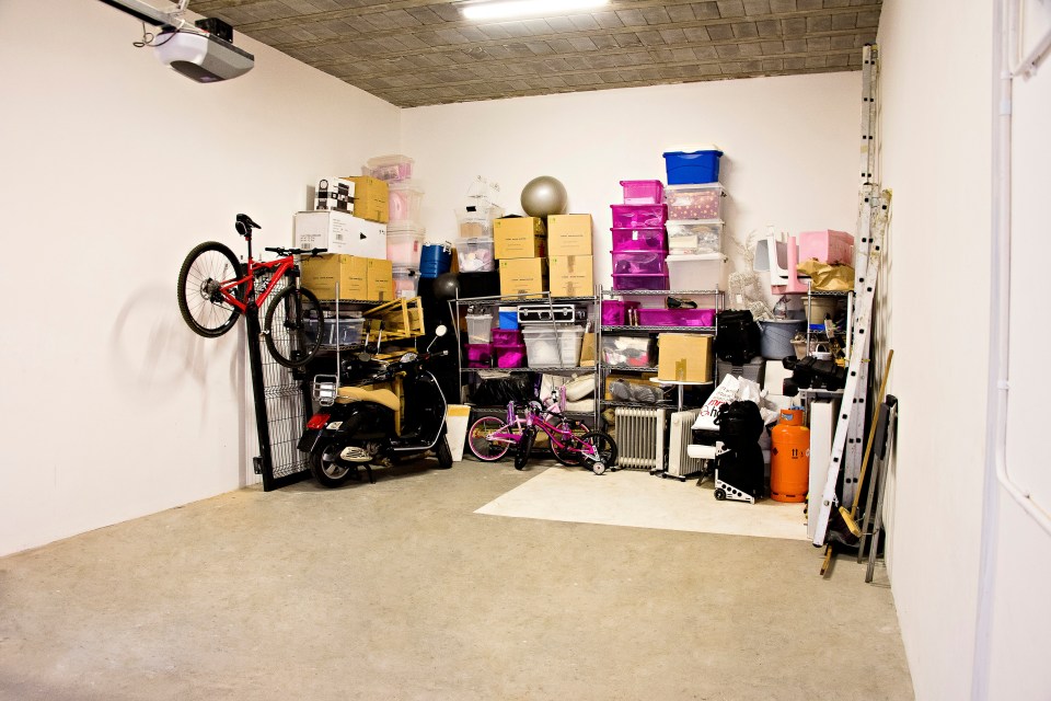 Interior of domestic storage room