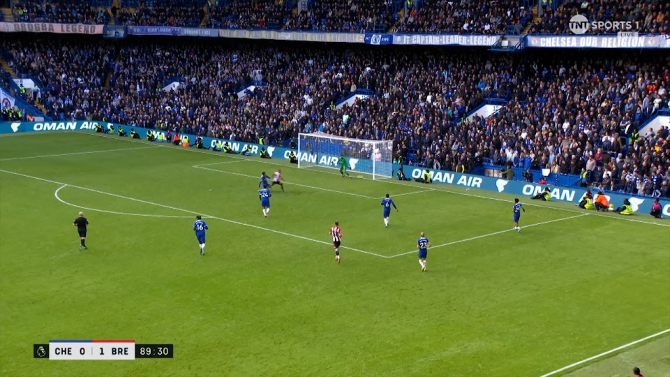 Bryan Mbeumo fires an attempt at goal