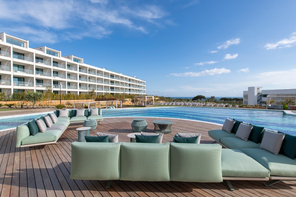 You can relax and take in breathtaking views at the pool area