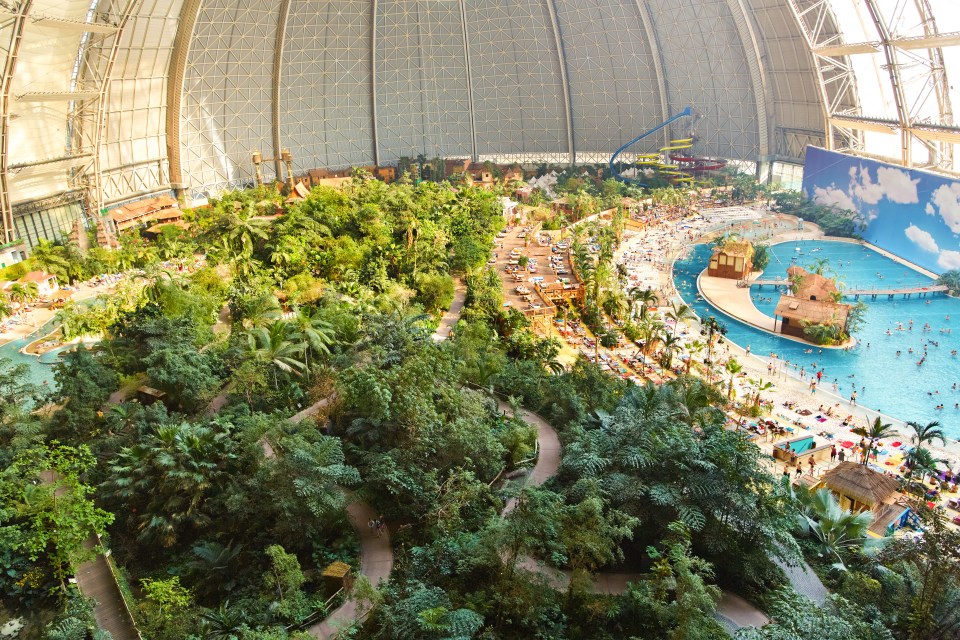 The attraction has a huge rainforest, as well as lagoon area and beach