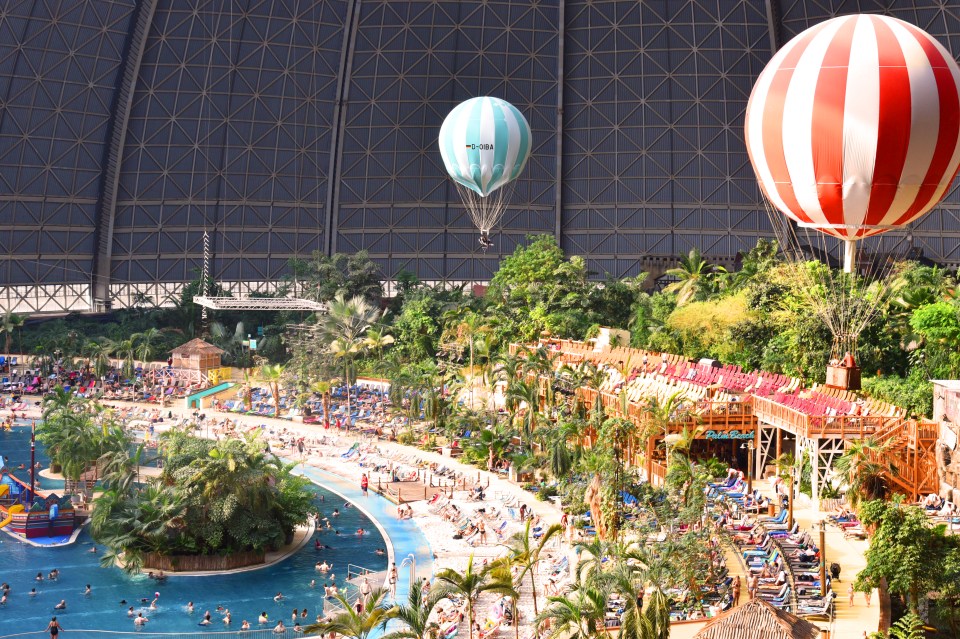 Guests can even book a ride on the floating hot air balloons