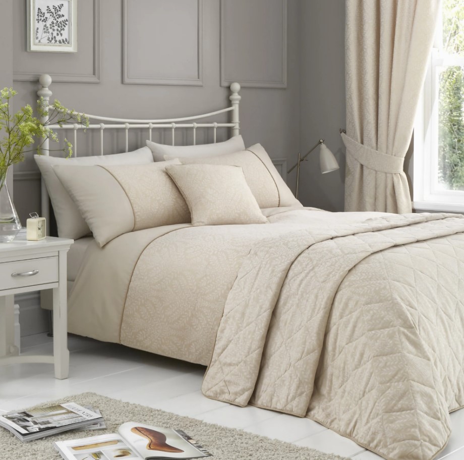 This Fearne Ivory double duvet cover set was £69.98, now £24.99 from tofs.com