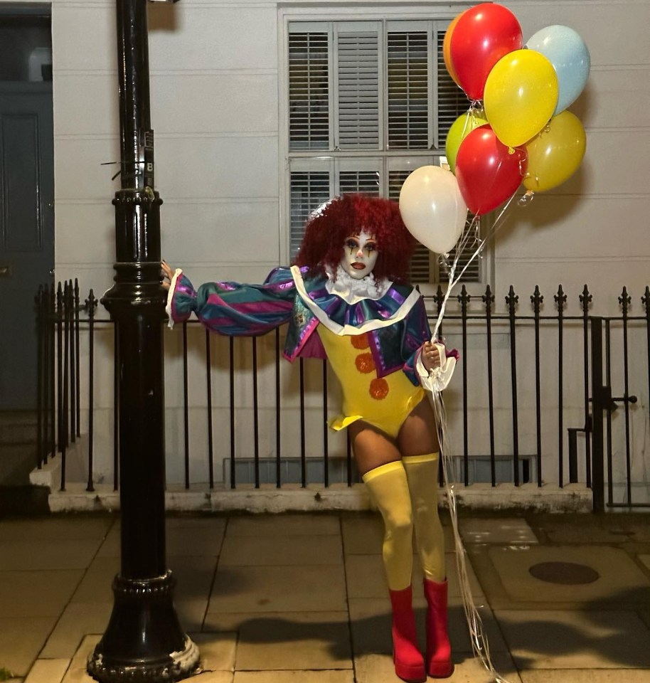 Alex Scott looked incredible as a killer clown