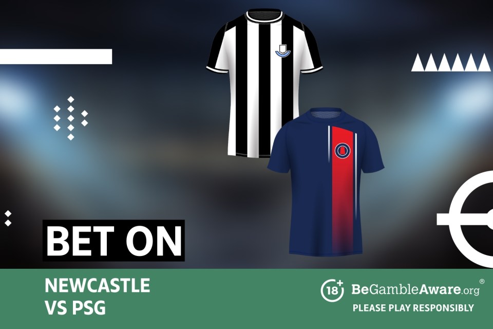 Bet on Newcastle vs PSG. 18+ BeGambleAware.org Please play responsibly.