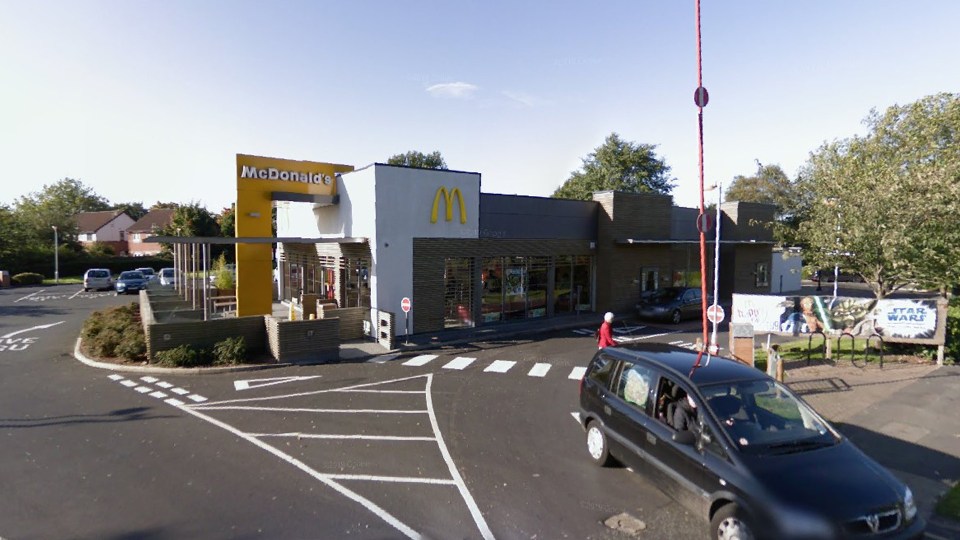 A man reportedly set himself on fire outside the Walton McDonald's