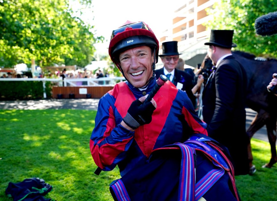 Jockey Frankie Dettori after competing in the Golden Gates Stakes on Knockbrex, his final Royal Ascot ride before retirement, during day five of Royal Ascot at Ascot Racecourse, Berkshire. Picture date: Saturday June 24, 2023. PA Photo. See PA story RACING Ascot. Photo credit should read: David Davies/PA Wire. RESTRICTIONS: Use subject to restrictions. Editorial use only, no commercial use without prior consent from rights holder.