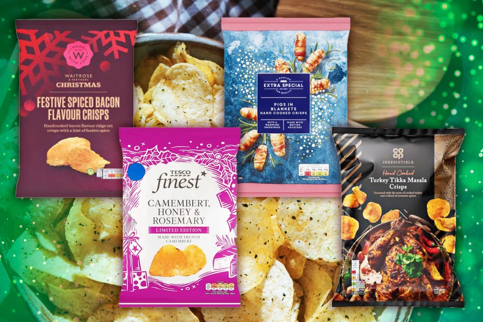 We've sorted a list of the best Christmas-flavoured crisps available