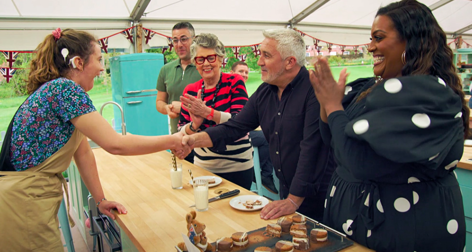 Tasha Stones received a handshake from Paul Hollywood for her marshmallow biscuits