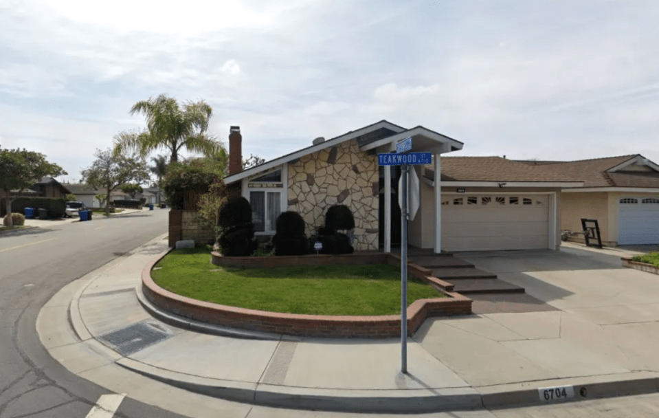 Woods grew up in this bungalow in California