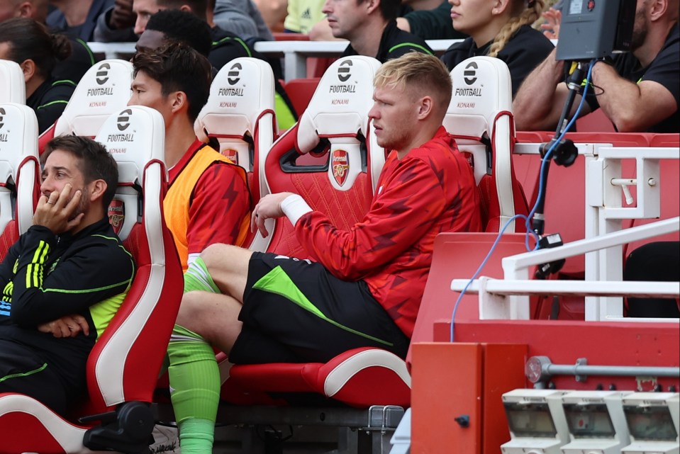 Ramsdale has become very familiar with the bench in recent weeks