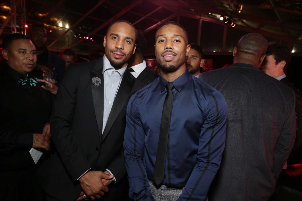 Ward, 39, poses with Michael B. Jordan at the Creed premiere