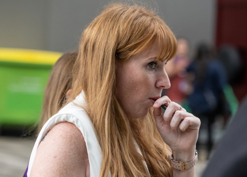 Labour's Deputy Leader Angela Rayner was spotted puffing on a vape