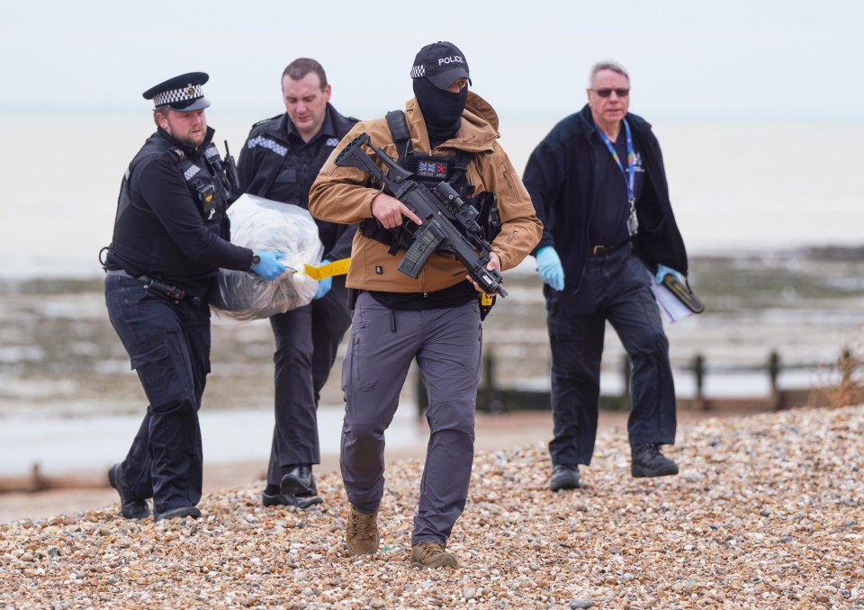 Cops have seized around 100kg in waterproof packages