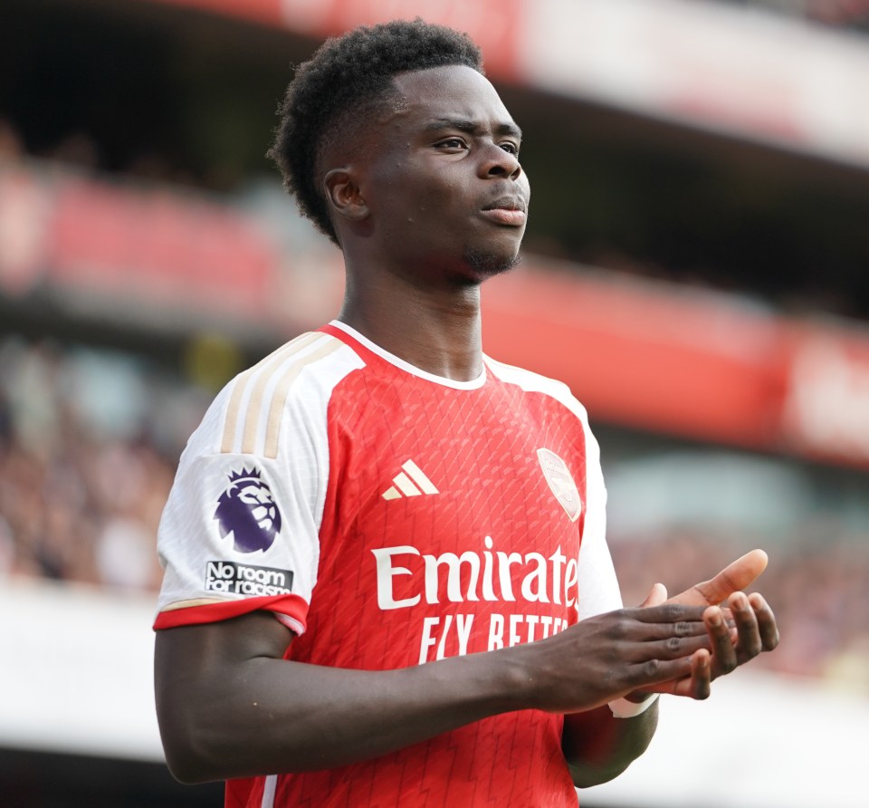 Fans were shocked that Bukayo Saka was left out of the rankings