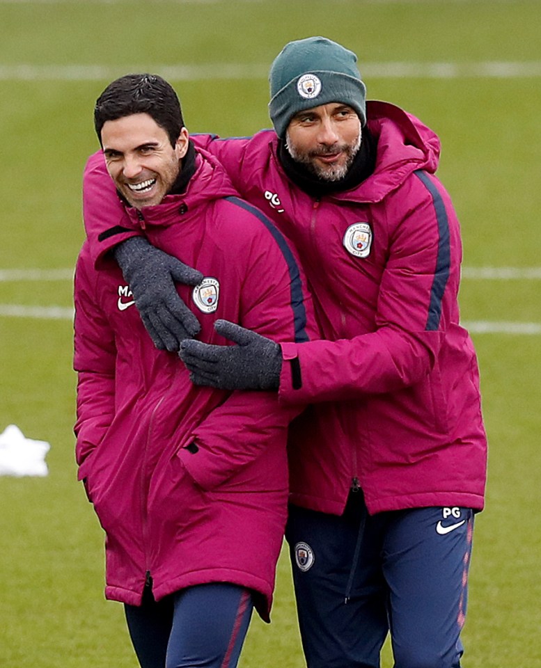 The Spaniards spent time together when Arteta was on the Man City coaching team