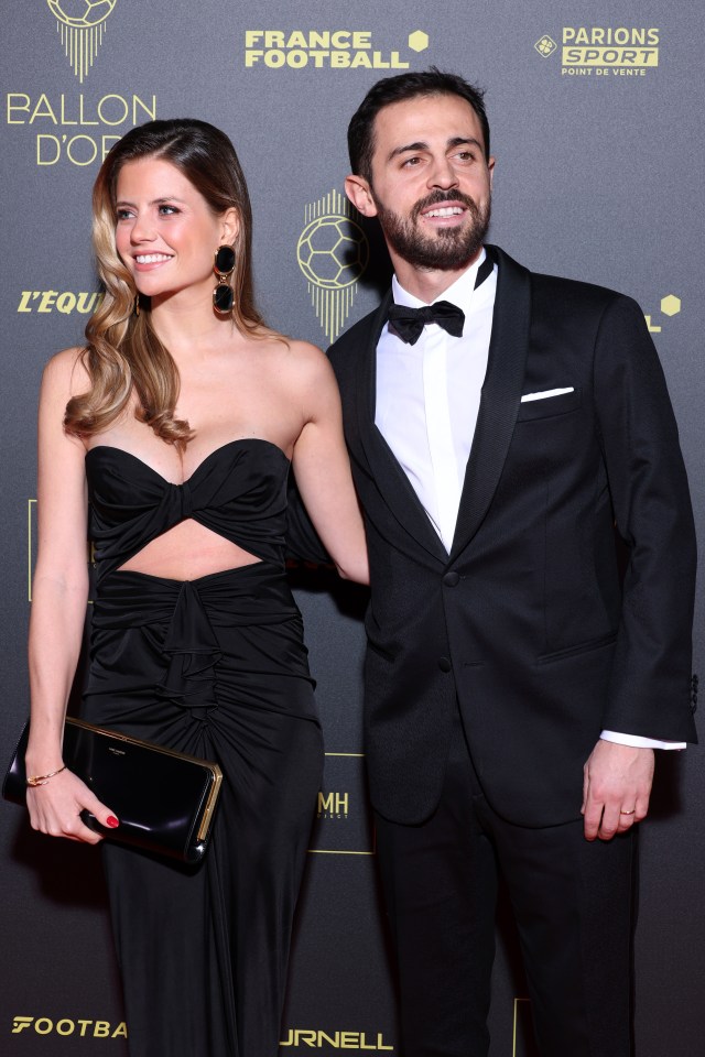 Ines Tomaz dazzled as she flanked her husband Bernardo Silva