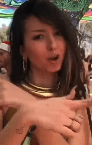 Shani was filmed dancing at a previous festival in a newly released video