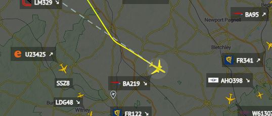 BA219 did a U-turn