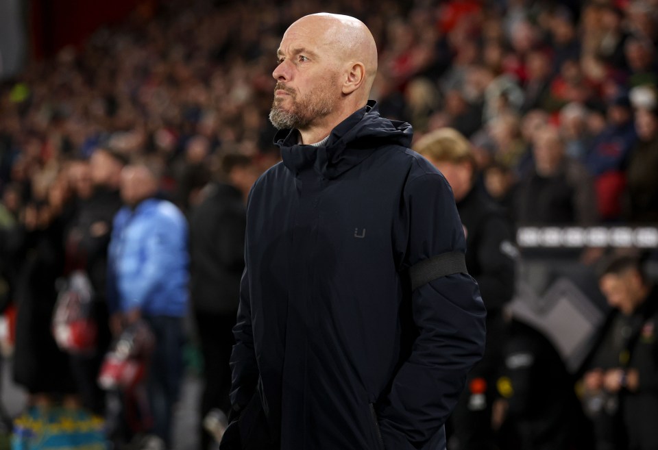 Ten Hag is under pressure as the Red Devils are only in mid-table