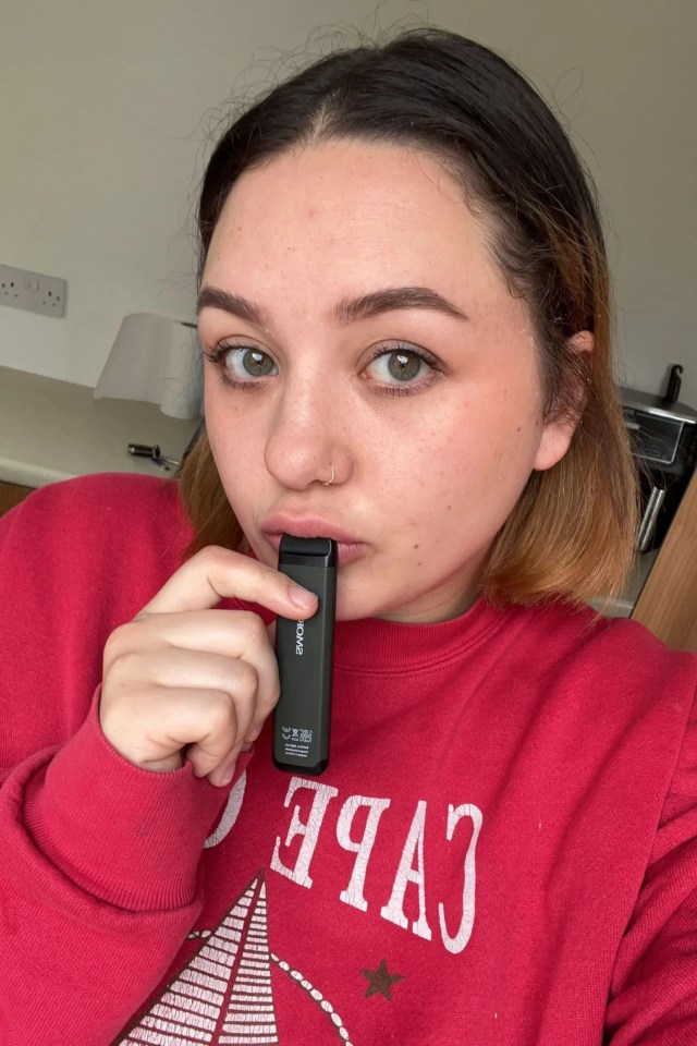 She quit smoking when she became pregnant but took up vaping after giving birth