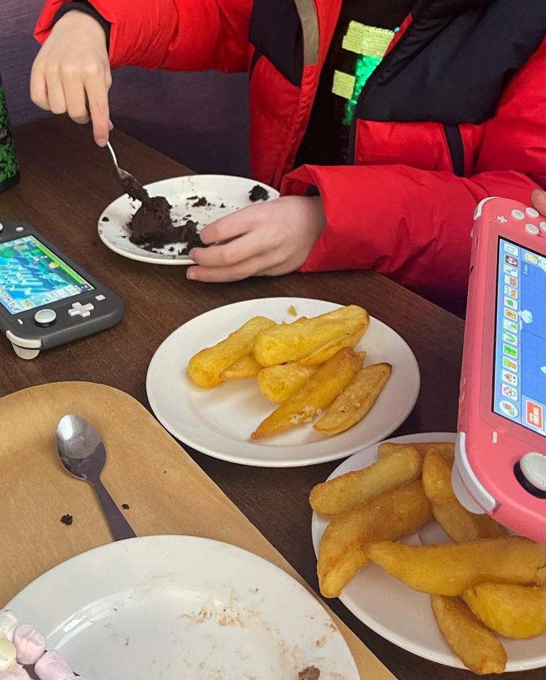 Christine McGuinness explained why she allows her children to have their screens at the table