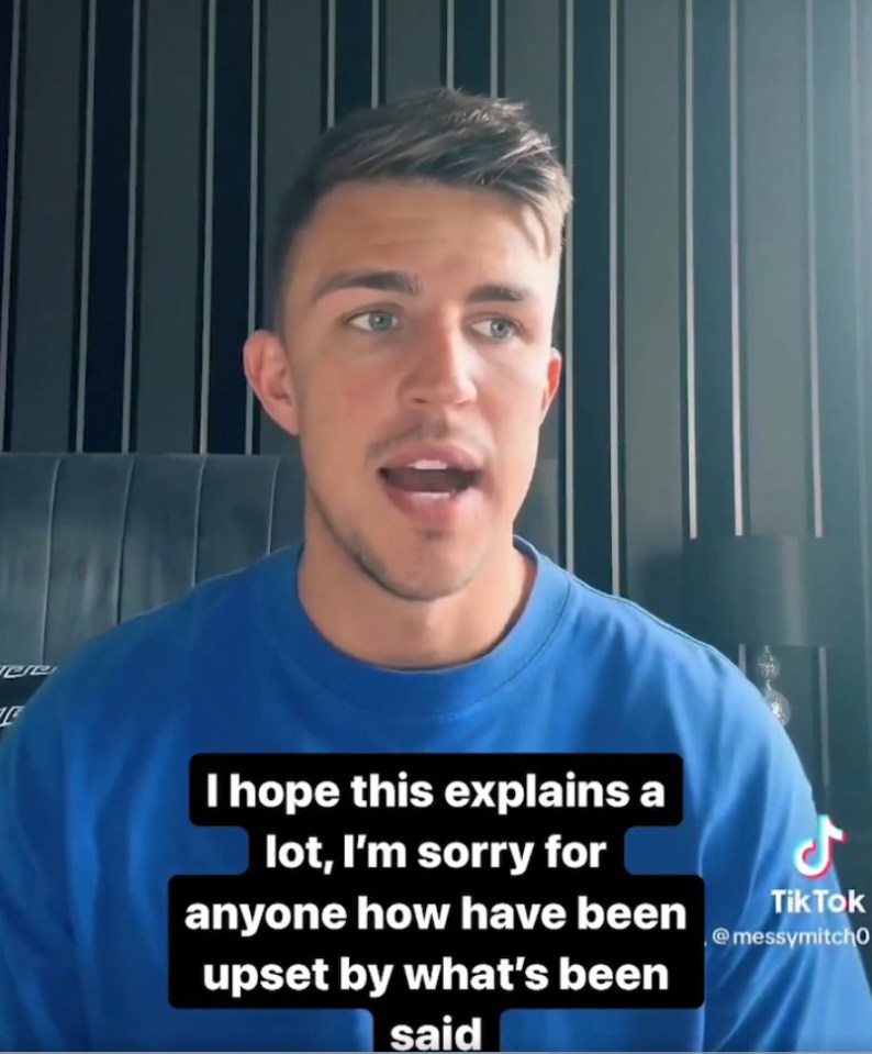 He previously addressed the controversy of homophobic remarks in a grovelling video on TikTok