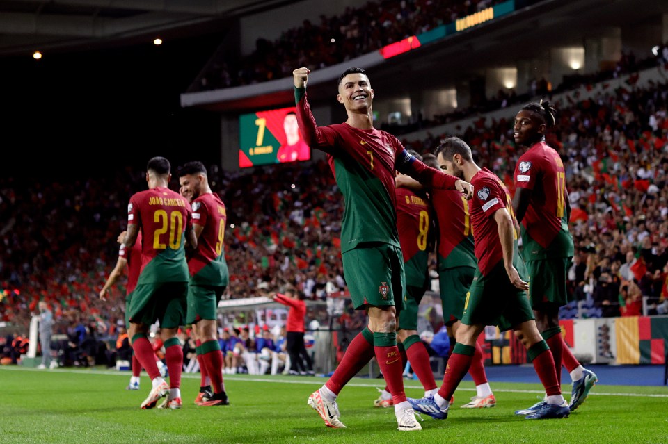 Ronaldo scored twice for Portugal as they booked their place at Euro 2024