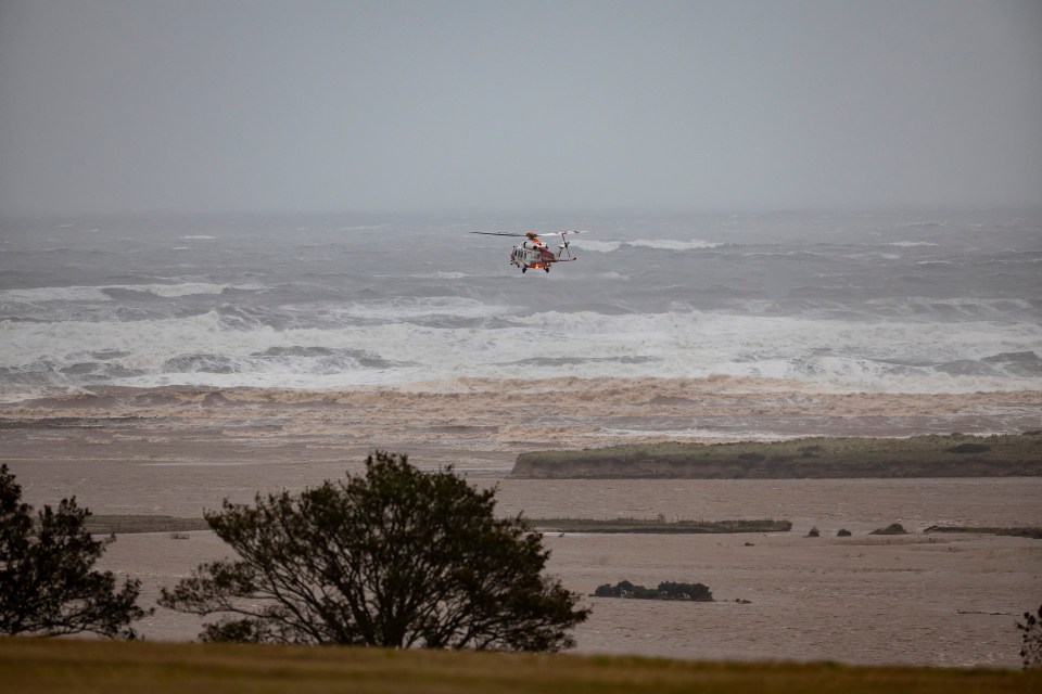 An urgent helicopter search is ongoing after reports of a man being swept into the River North Esk, Aberdeenshire