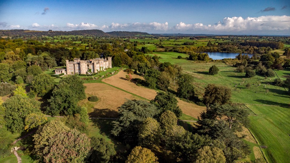 Villagers say that Cholmondeley Castle is haunted by someone smoking a cigar