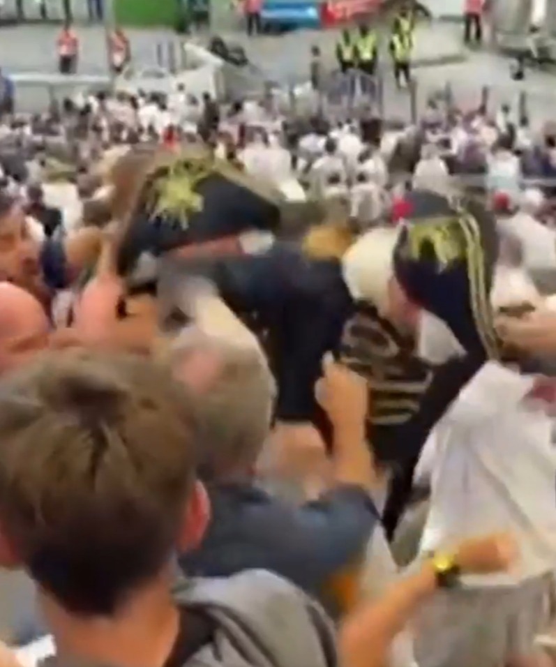 A brawl broke out last night at the Rugby World Cup quarter final