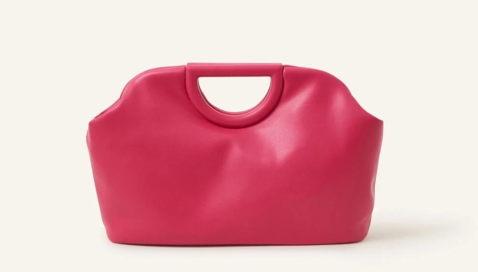 This pink clutch bag is down from £35 to £14