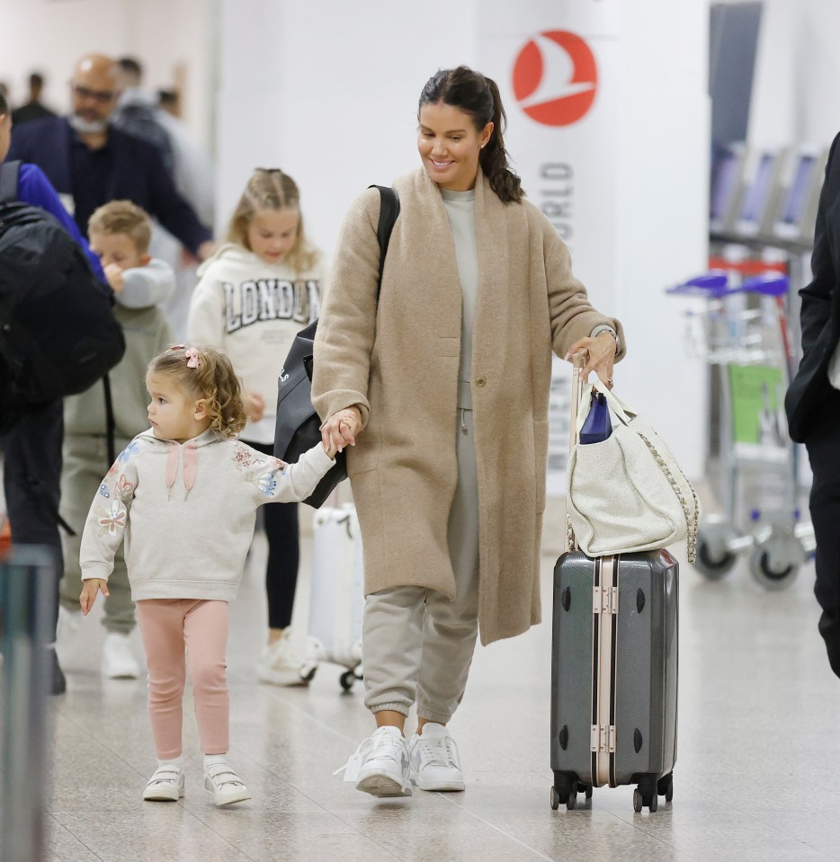 Rebekah Vardy has hopped on a plane ahead of the Coleen Rooney documentary