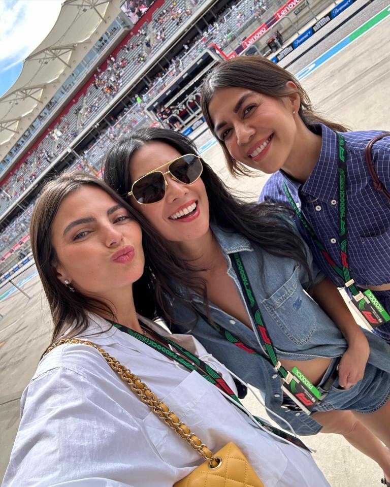 The Brazilian model looked glamorous in the paddock in Austin, Texas