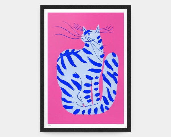 This cool cat print is available in A2 and A3