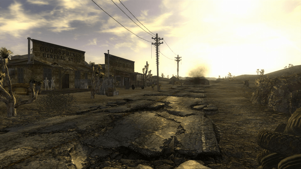 Fallout takes place in a post-apocalyptic wasteland.