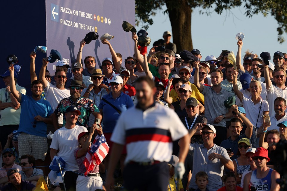 European fans twirled their hats at Cantlay as he became a pantomime villain at the Ryder Cup