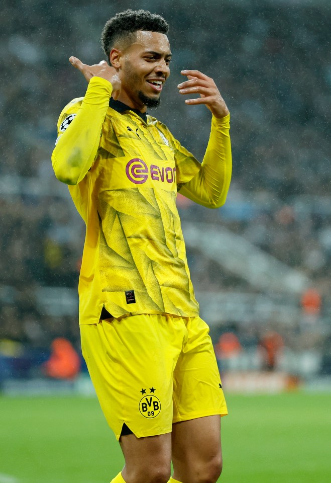 Felix Nmecha celebrated his first goal in the Champions League